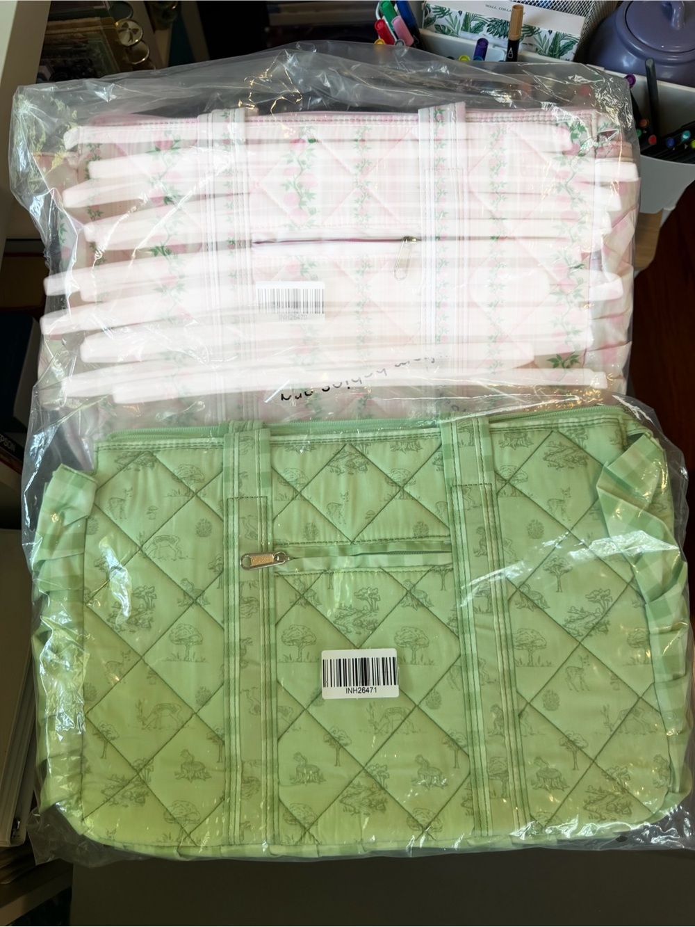 NEW green woodland planner tote by The Daily Grind Planner padded laptop bag
